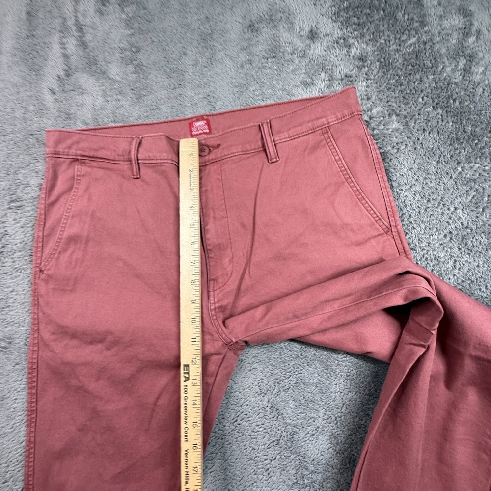 Levi's XX Chino Standard Taper Pants Mens 36x32 Mauve Pink Stretch Cotton - Picture 9 of 10